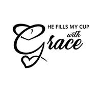 Christian Faith Typography Engraving Decals 34x58.6cm Do not Damage The Wall Surface Black