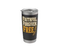 Christian Faithful Forgiven Redeemed Faith Gift Stainless Steel Insulated Tumbler