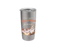 Christian Fall Autumn are You Falloween Jesus Funny Gnome Stainless Steel Insulated Tumbler