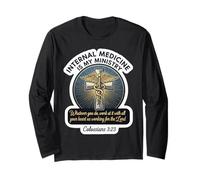 Christian Family Medicine is My Ministry Physician Doctor MD Long Sleeve T-Shirt