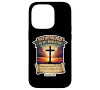 Christian Father's Day Fatherhood Is My Ministry Dad Papa Case for iPhone 14 Pro