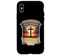 Christian Father's Day Fatherhood Is My Ministry Dad Papa Case for iPhone X/XS