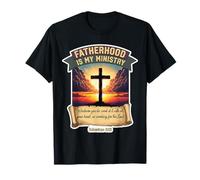 Christian Father's Day Fatherhood is My Ministry Dad Papa T-Shirt