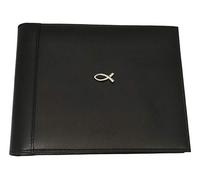 Christian Fish Disabled Blue Badge Leather Case Holder in Black Personalisation Option 453
