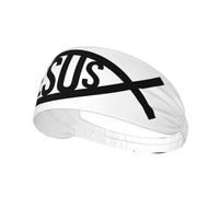 Christian Fish Jesus Elastic Exercise Headband For Women&Men,Wide Headbands For Women Athletic Sweatbands - Fashion Elastic Sports Hair Band For Yoga Fitness