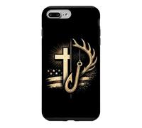 Christian Fishing Angler - Cross Hook Deer Antler Hunter Case for iPhone 7 Plus/8 Plus