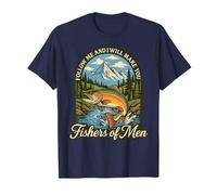 Christian Fishing Hunting Outdoor Tee Matt 4:19 Church T-Shirt