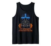 Christian Fitness My Strength from The Lord Bible Verse Tank Top