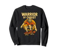 Christian Fitness Warrior of Christ Cool Mens Faith Apparel Sweatshirt
