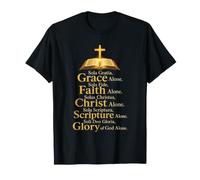 Christian Five Solas Reformation Sola Fide Sola Gratia T-Shirt