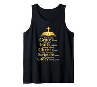 Christian Five Solas Reformation Sola Fide Sola Gratia Tank Top