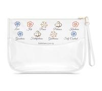 Christian Floral Makeup Bag Christian Gift for Women Girl Inspirational Religious Gifts for Her Bible Verse Encouraging Cosmetic Bag Easter Prayer International Present Travel Pouch