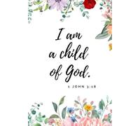 Christian Flower Notebook With A Bible Verse: Christian Notepad, A5, White, Lined Journal, Gift for Her, Devotional Notebook, Religious Gift, Gree, Pink