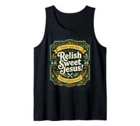 Christian Food Pun Religious BBQ Playful Faith Scripture Tank Top