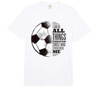 Christian Football Love All Things I Can Do Through Christ Comfort Colors Adult Heavyweight T-Shirt