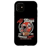 Christian Football Philippians 4 13 Motivational Bible Verse Case for iPhone 11