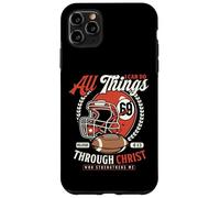 Christian Football Philippians 4 13 Motivational Bible Verse Case for iPhone 11 Pro Max