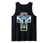 Christian Football Player Bible Verse Quote Philippians 4:13 Tank Top