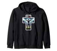 Christian Football Player Bible Verse Quote Philippians 4:13 Zip Hoodie
