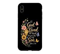 Christian For God So Loved The World Bible Verse Gift Case for iPhone XS Max