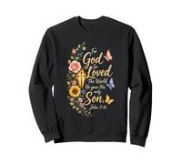 Christian For God So Loved The World Bible Verse Gift Sweatshirt
