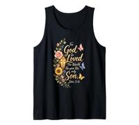 Christian for God So Loved The World Bible Verse Gift Tank Top