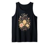 Christian for God So Loved The World Bible Verse Gift Tank Top