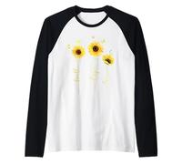 Christian for Women Sunflower Faith Hope Love Raglan Baseball Tee