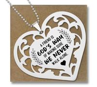 Christian Friendship Ornament for Women Men, Religious Heart Hanging Gift with God Quote, Inspirational Thank You Keepsake for Best Friend, Christmas, Thanksgiving, Birthday PE025