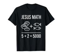 Christian Funny Bible Miracle 2 Fishes 5 Breads Jesus Math T-Shirt