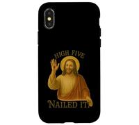 Christian Funny Jesus High Five Nailed It Easter Case for iPhone X/XS