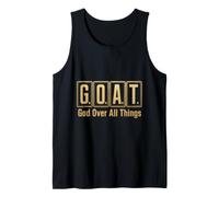 Christian G.O.A.T. God Over All Things Men Gift Tank Top