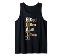Christian G.O.A.T. God Over All Things Men Gift Tank Top