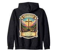 Christian Gardener Gardening Is My Ministry God Jesus Christ Zip Hoodie