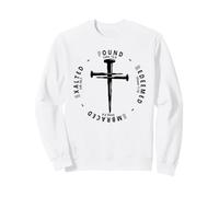 Christian Gift Bible Verse Faith Redeemed Freedom Nail Cross Sweatshirt
