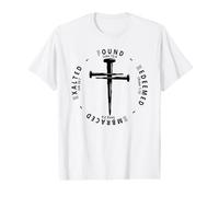 Christian Gift Bible Verse Faith Redeemed Freedom Nail Cross Value Graphic T-Shirt