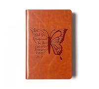 Christian Gift Do Not Be Conformed To This World Be Transformed Butterfly Leather Journal Notebook Religious Gift Bible Verse Leather Notebook (butterfly)