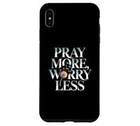 Christian Gift for Woman Pray More Worry Less - Jesus Case for iPhone XS Max