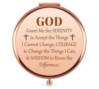 Christian Gift for Women Baptism Gift for Girls Compact Mirror Bible Verse Religious Gifts for Women Friend Communion Present for Girls Travel Makeup Mirrors Inspirational Religious Scripture Gifts