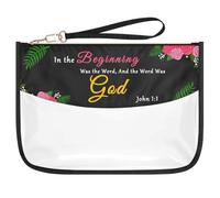 Christian Gift for Women Cosmetic Bag Religious Mother's Day Baptism Gift for Coworkers Mom Friend Sister Grandma Faith Inspirational Gifts Clear Makeup Bag Toiletry Pouch Positive Spiritual Gifts