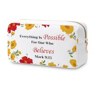 Christian Gift for Women Makeup Bags Religious Encouragement Gifts Inspirational Bible Verse Cosmetic Bags Motivational Gift for Travel Women Mother Sister Spiritual Gifts Faith Friendship Gifts