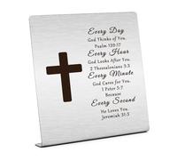 Christian Gift for Women Men Bible Verse Desk Decor Inspirational Religious Gifts Scripture Encouragement Gifts for Friends Keepsake Sign Desk Decor Valentines Birthday Gifts for Mom Sister Coworker