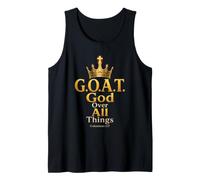 Christian Gift G.O.A.T. God Over All Things Colossians 1:17 Tank Top