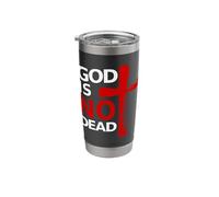 Christian Gift Ideas God is not Dead Bible Verse Tee Shirt Stainless Steel Insulated Tumbler