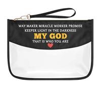 Christian Gifts Adventure Inspiration Gifts Makeup Bag Religious Gift for Women Thanksgiving Teachers Week Mother's Day Gift Cosmetic Bag Spiritual Faith Based Encouragement Gifts Clear Toiletry Pouch