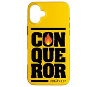Christian gifts bible verse Conqueror Romans 8:37 scriptures Case for iPhone 16 Plus