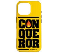 Christian gifts bible verse Conqueror Romans 8:37 scriptures Case for iPhone 16 Pro