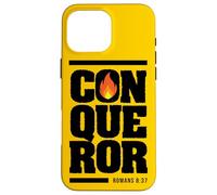 Christian gifts bible verse Conqueror Romans 8:37 scriptures Case for iPhone 16 Pro Max