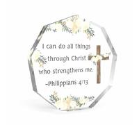 Christian Gifts,Christening Gifts For Girls,Personalised Spiritual Gift Ideas For Women,Girl,Father,Mother,Men,Sister,Brothers,Friends,Colleagues,Baptism Inspirational Religious Gift,Christian Acrylic