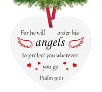 Christian Gifts Christmas Ceramic Ornament Religious Gift Bible Verse Hanging Ornament Gift for Christian Scripture Gifts Easter Prayer Gift Faith Gifts First Communion Gift for Godchild Baptism Gift